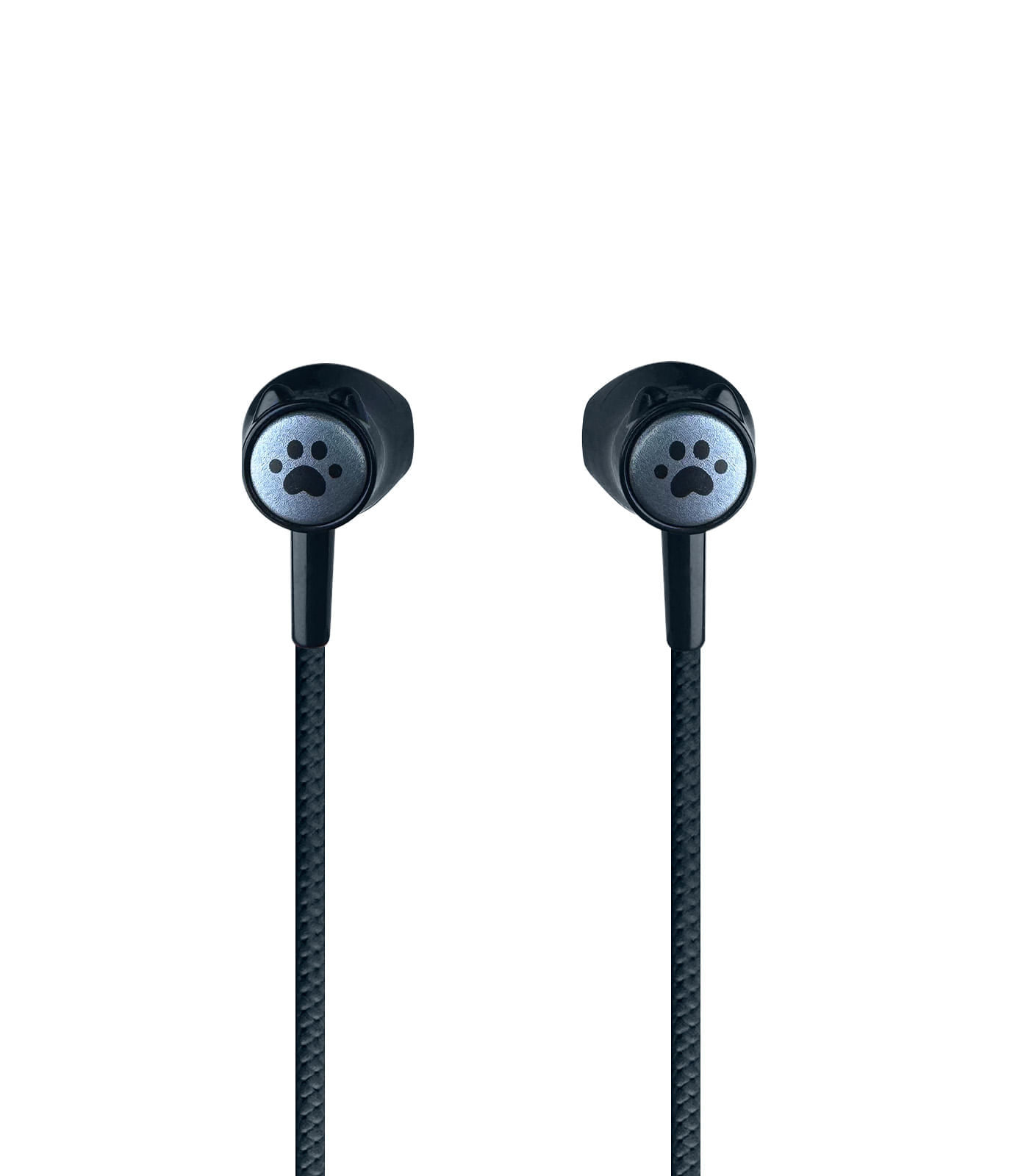 Manos Libres Auriculares Diseño Gato Color Negro