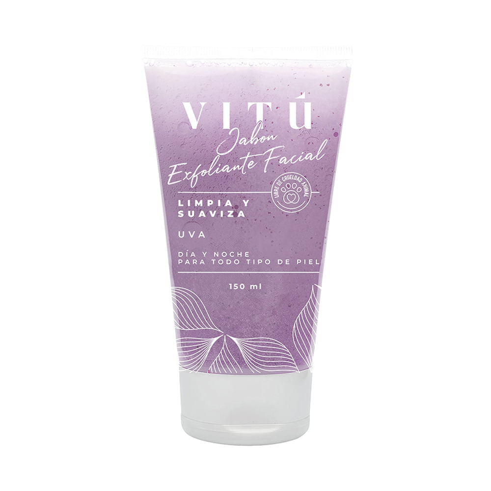 Jabón Vitú Exfoliante Facial Uva 150ml