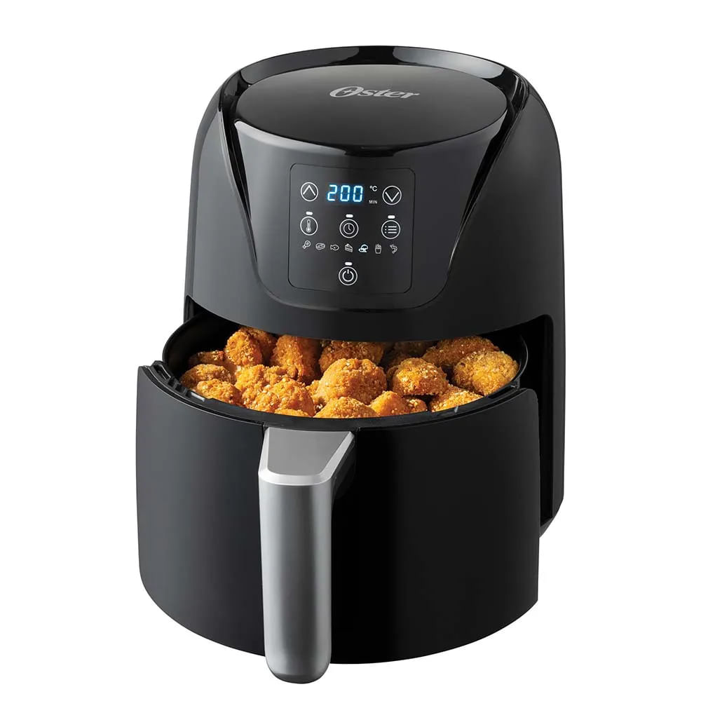 Freidora Aire Oster Digital Recubrimiento 4L Negro Temperatura 200°C