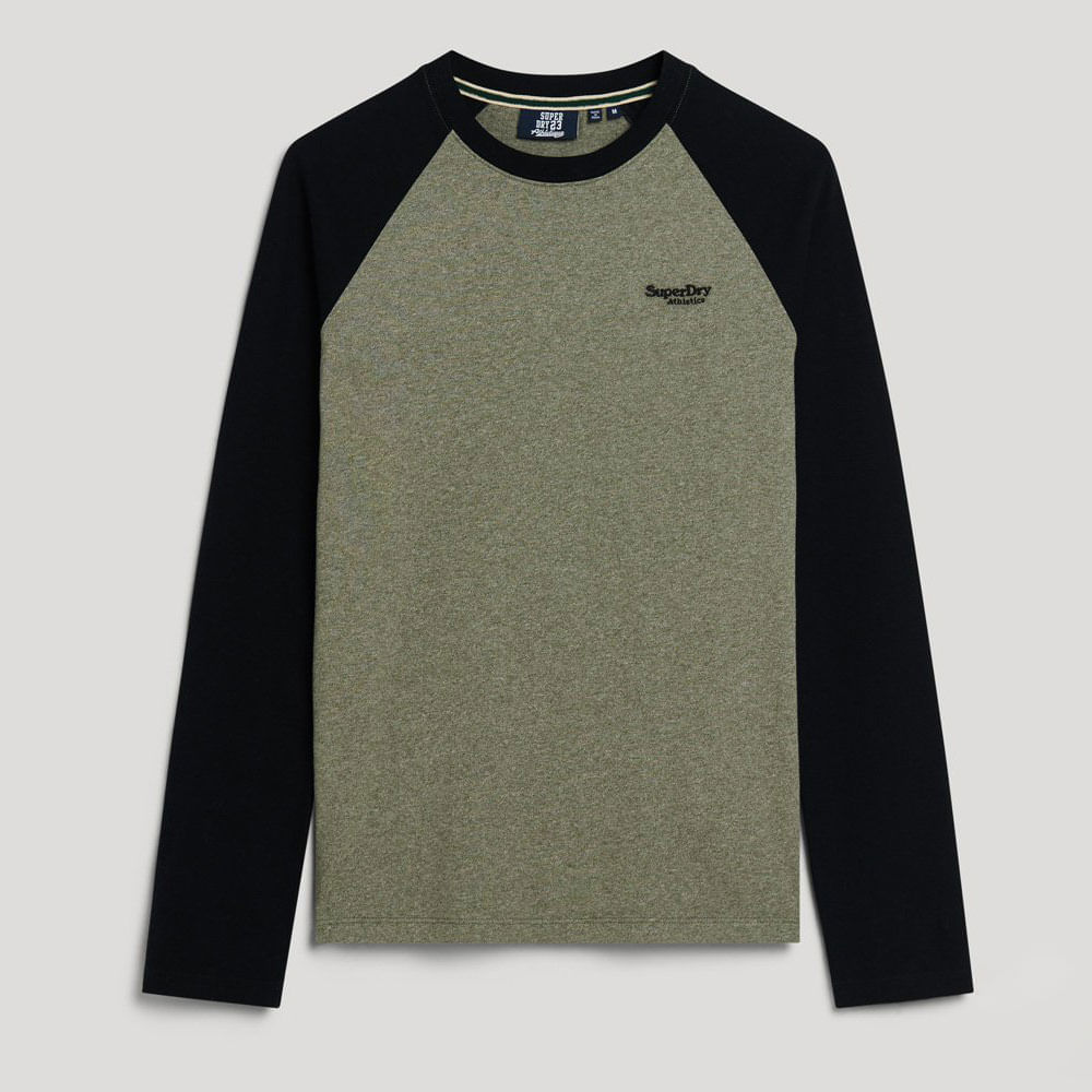 Camiseta Manga Larga Para Hombre Essential Baseball Ls Camiseta Superdry