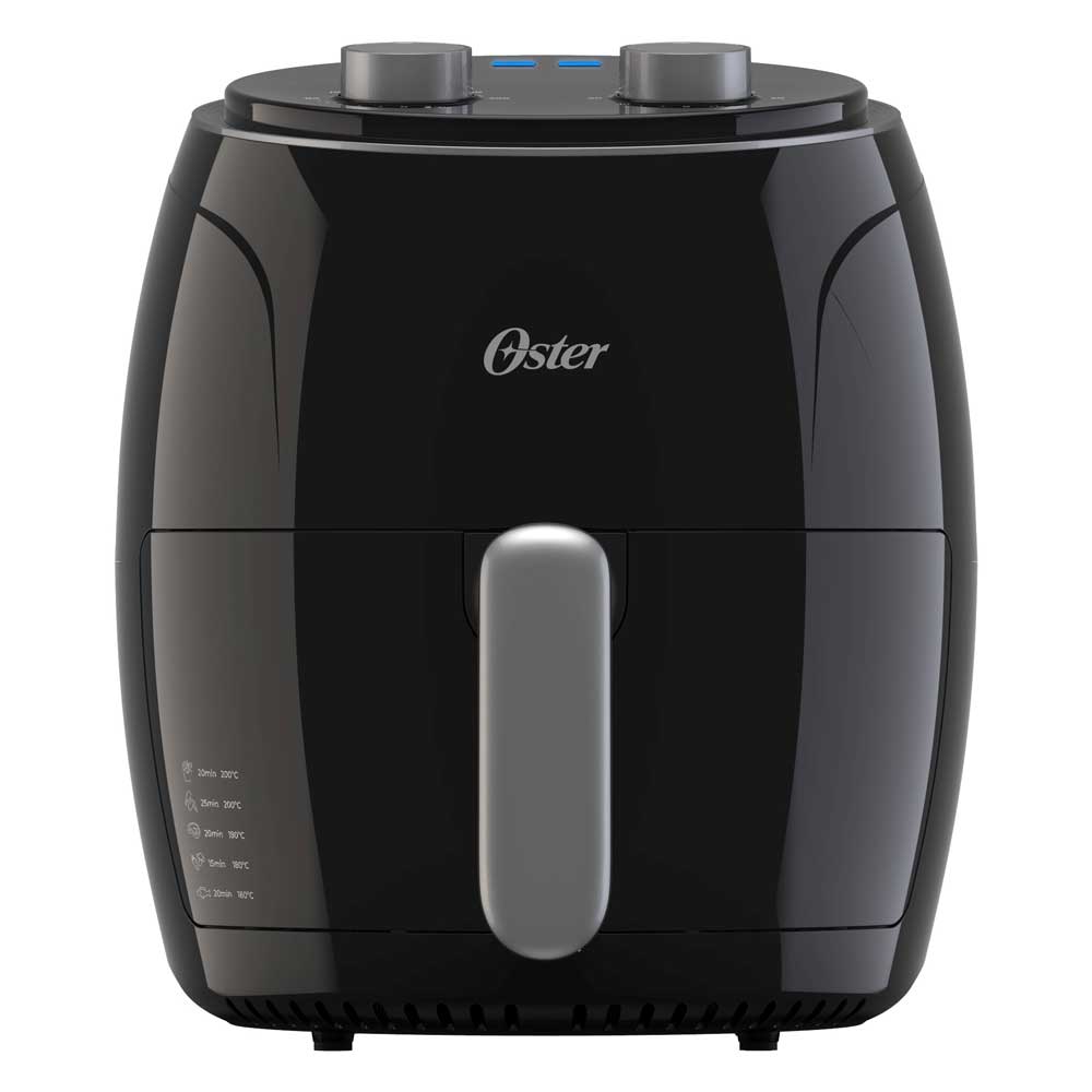 Oster® Freidora de Aire Manual, 3.8L de Capacidad, con Controles de Tiempo y Temperatura, Negra, CKSTAF38MNS