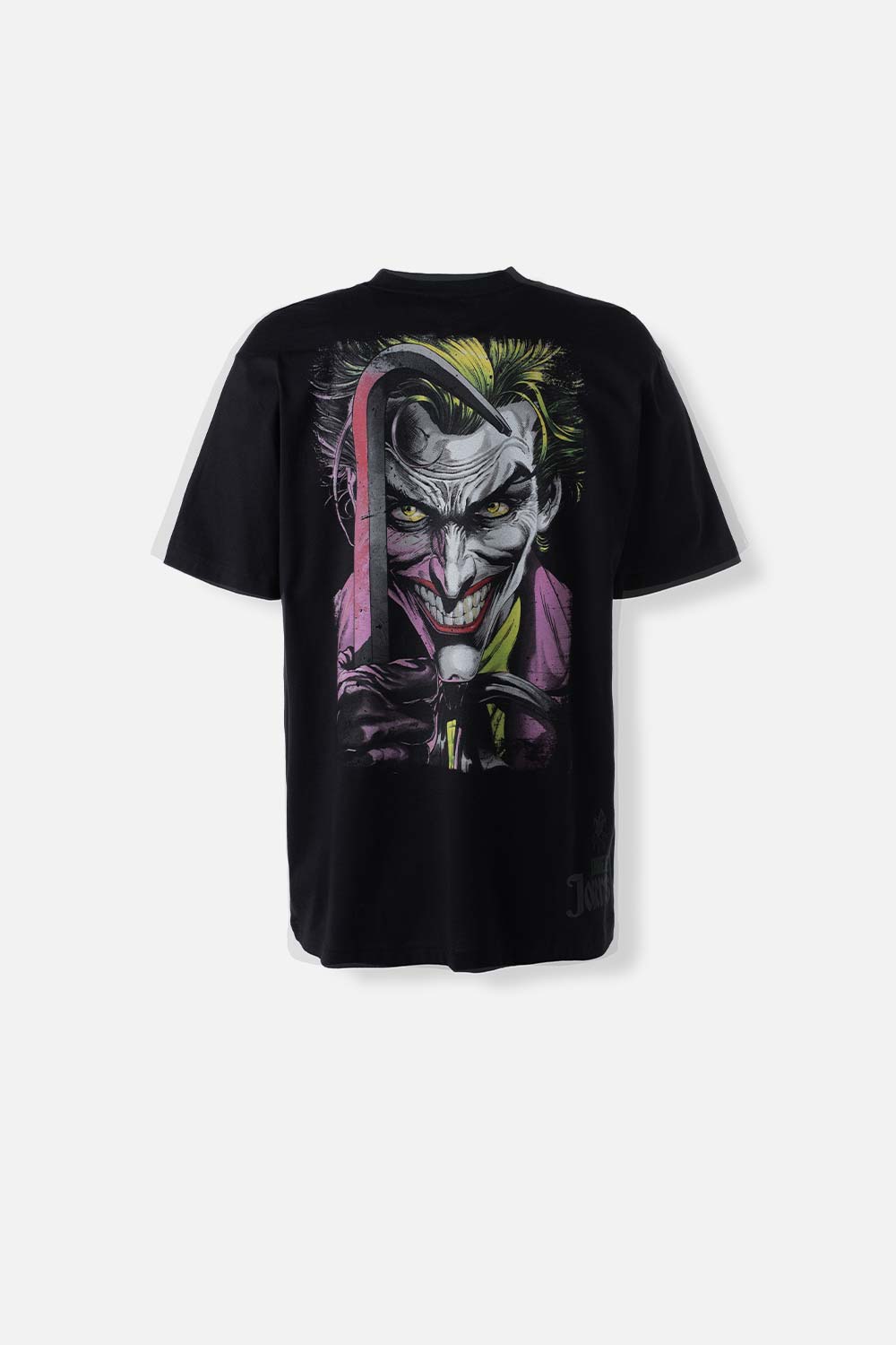 Camiseta de El Joker negra estampada en espalda para hombre
