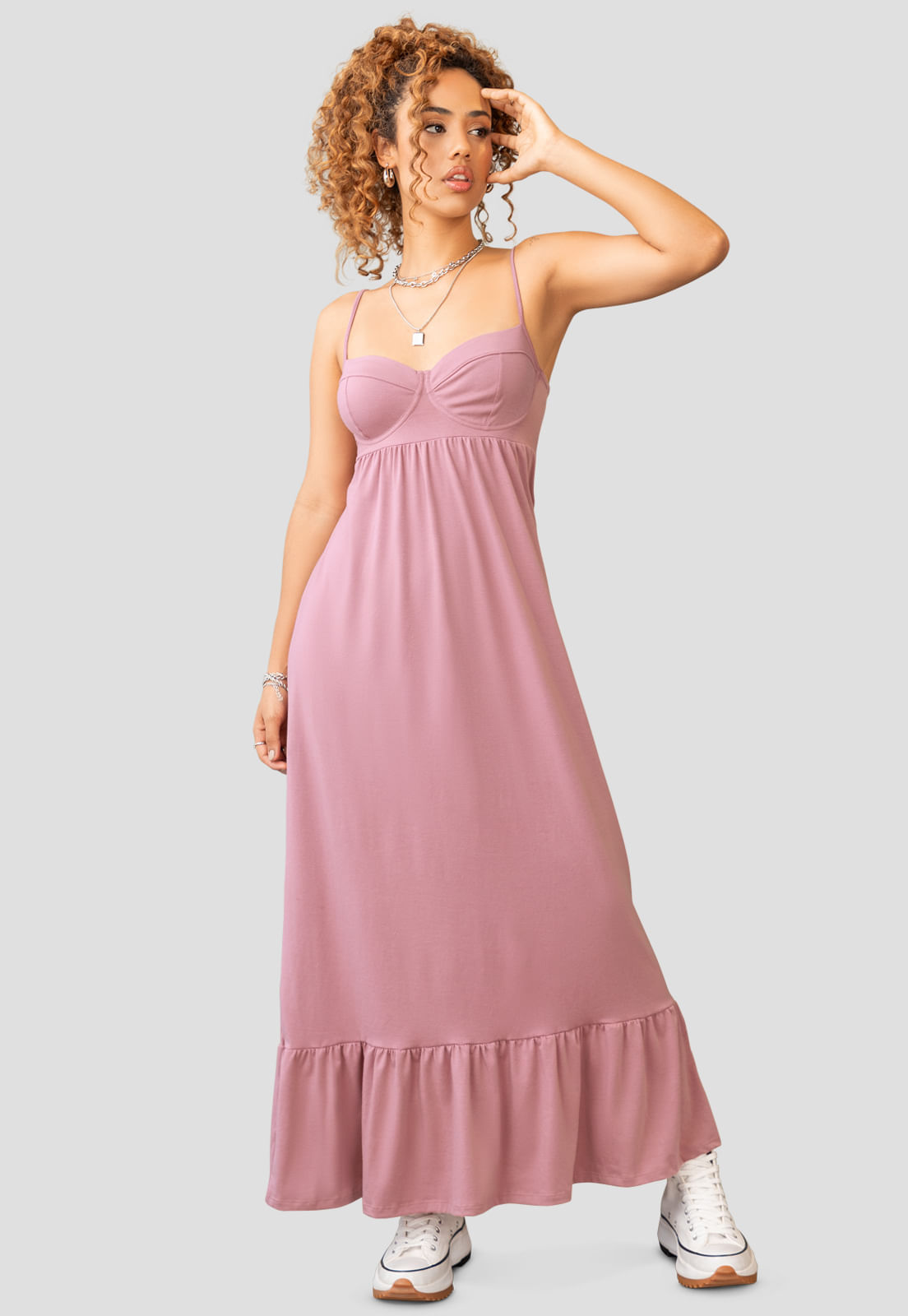 Vestido Largo Mujer Palo De Rosa Atypical 101322