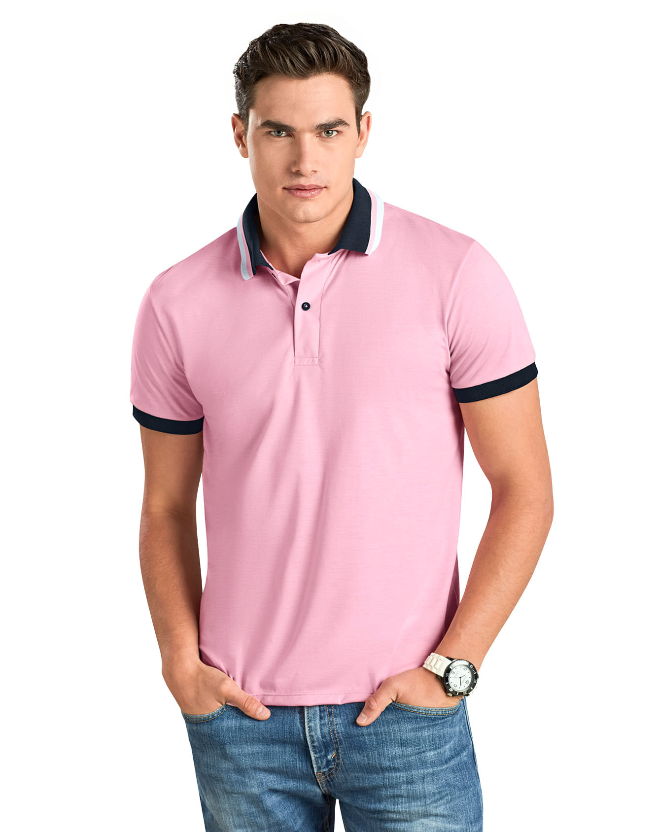 Polo Hombre Rosado Mp 96612
