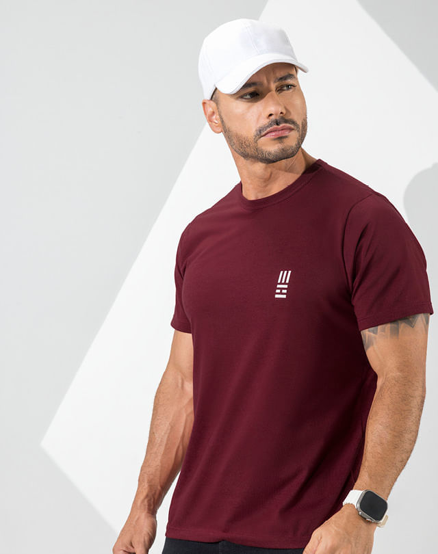 Camiseta Hombre Vinotinto Mp 7766