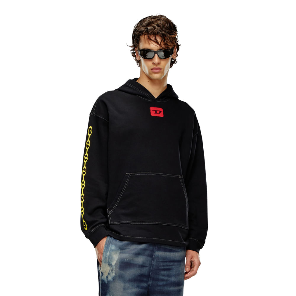 Buzo Hoodie Cerrado Para Hombre S-Baxt-Hood-N1 Diesel