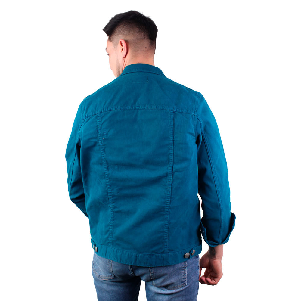 Chaqueta En Denim Clásica Renovada Lec Lee Azul Rey