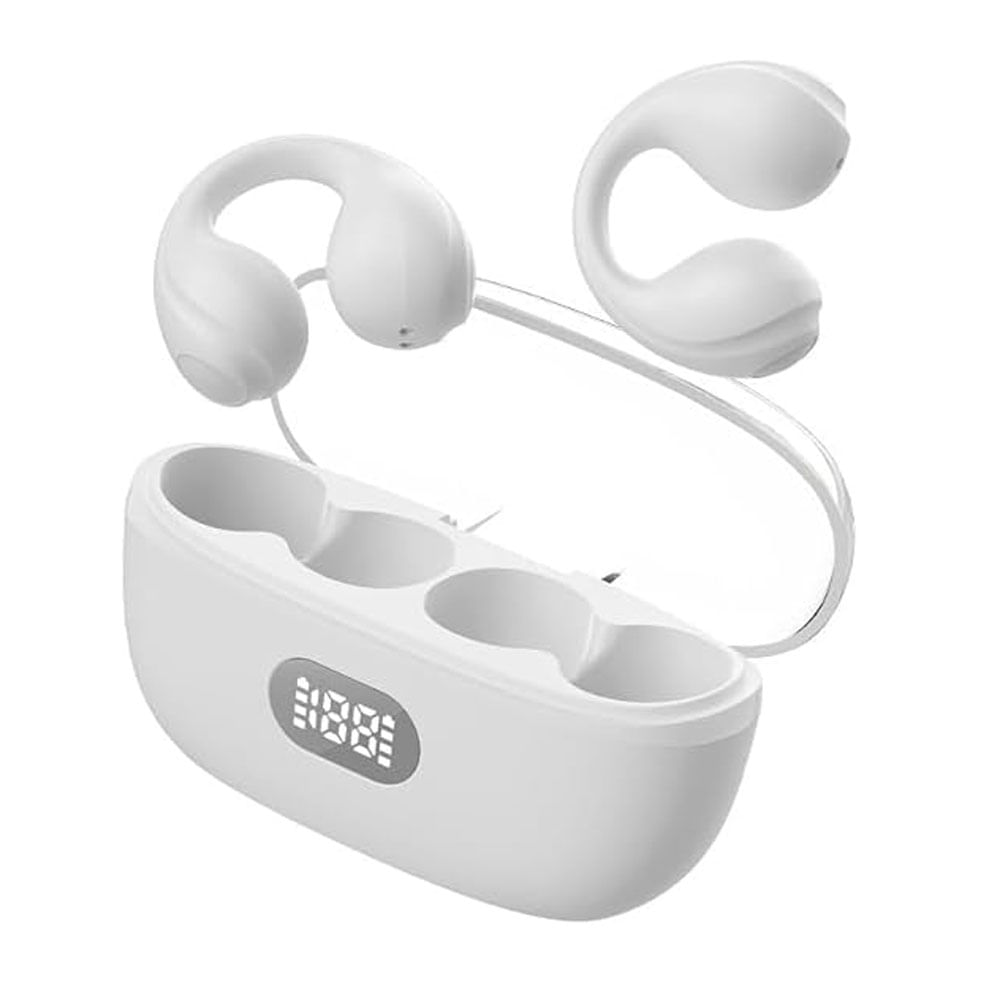 Audifonos Auriculares Bluetooth Conduccion Osea Clip Oreja Blanco