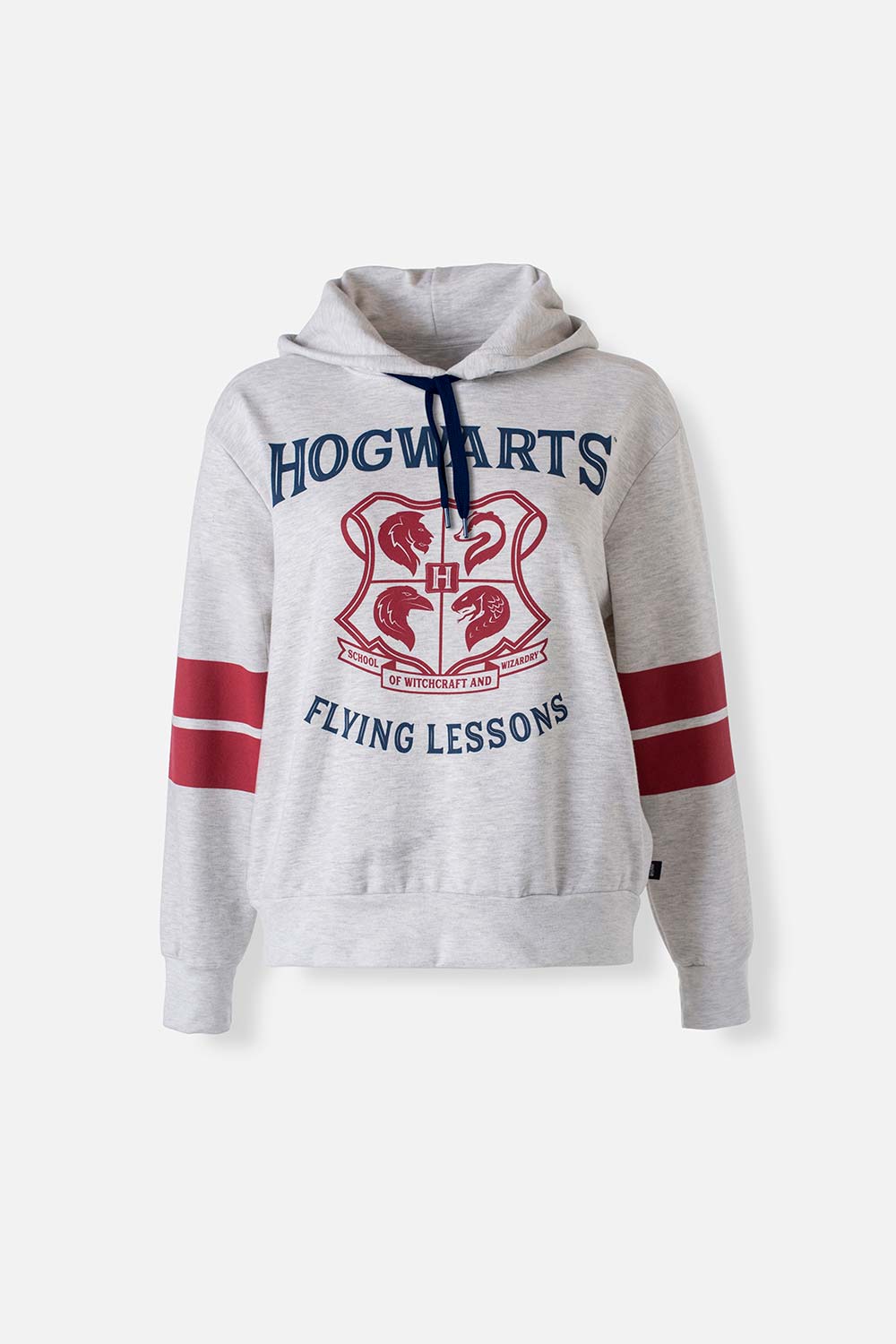 Buzo de Harry Potter cerrado con capucha gris para mujer