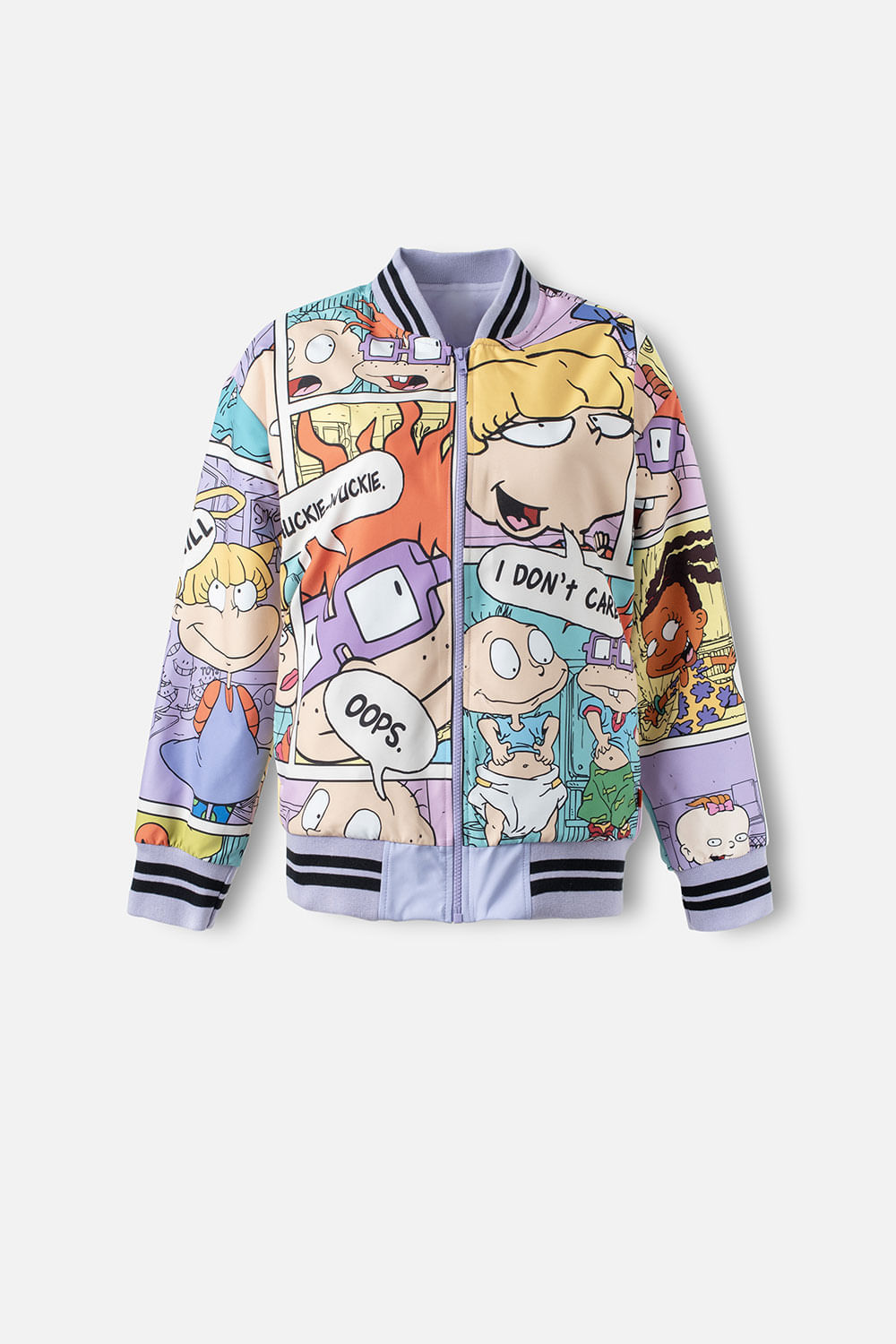Chaqueta de los Rugrats multicolor impermeable para mujer