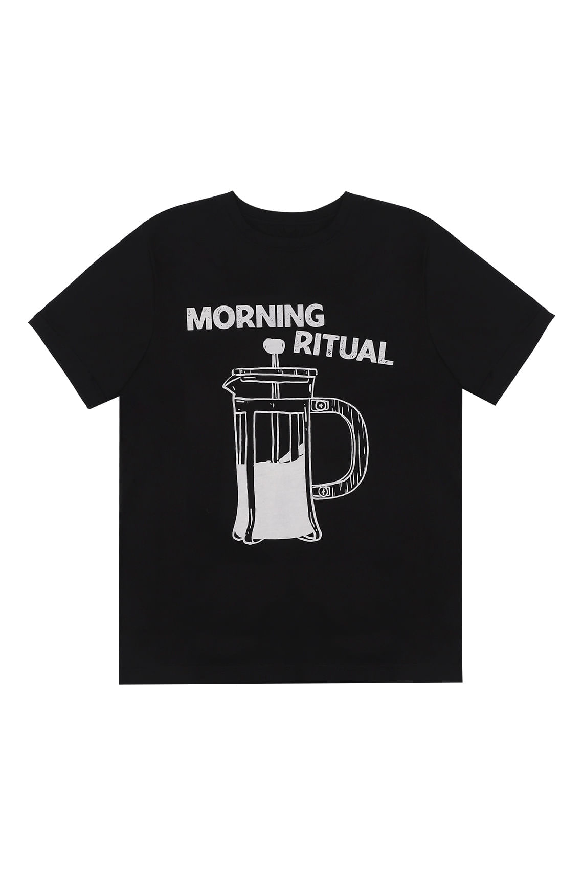 Camiseta negra con estampado para hombre