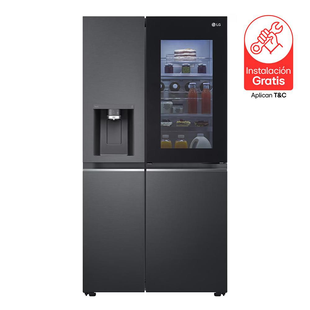 Nevecón LG Side By Side 635 Litros INSTAVIEW GS66SXTC Negro Mate