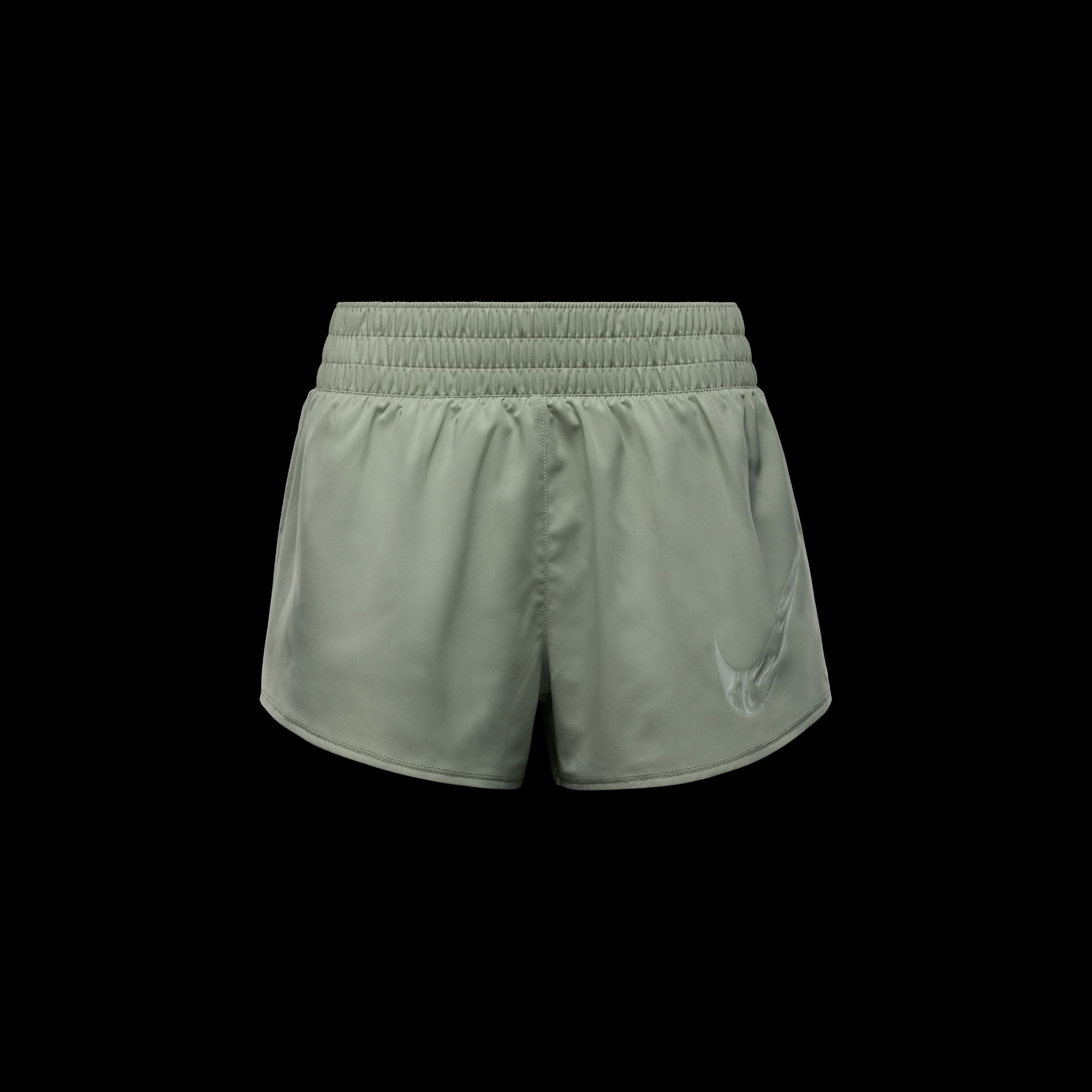 Nike W Nk One Swh Hb Df Mr Br Srt Pantaloneta verde de mujer para correr