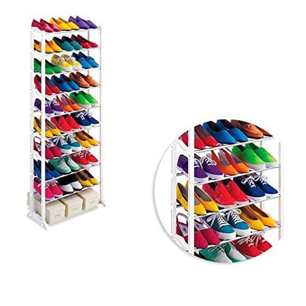 Zapatero Hasta 30 Pares Desarmable Blanco 10 Niveles Organizador Zapatos