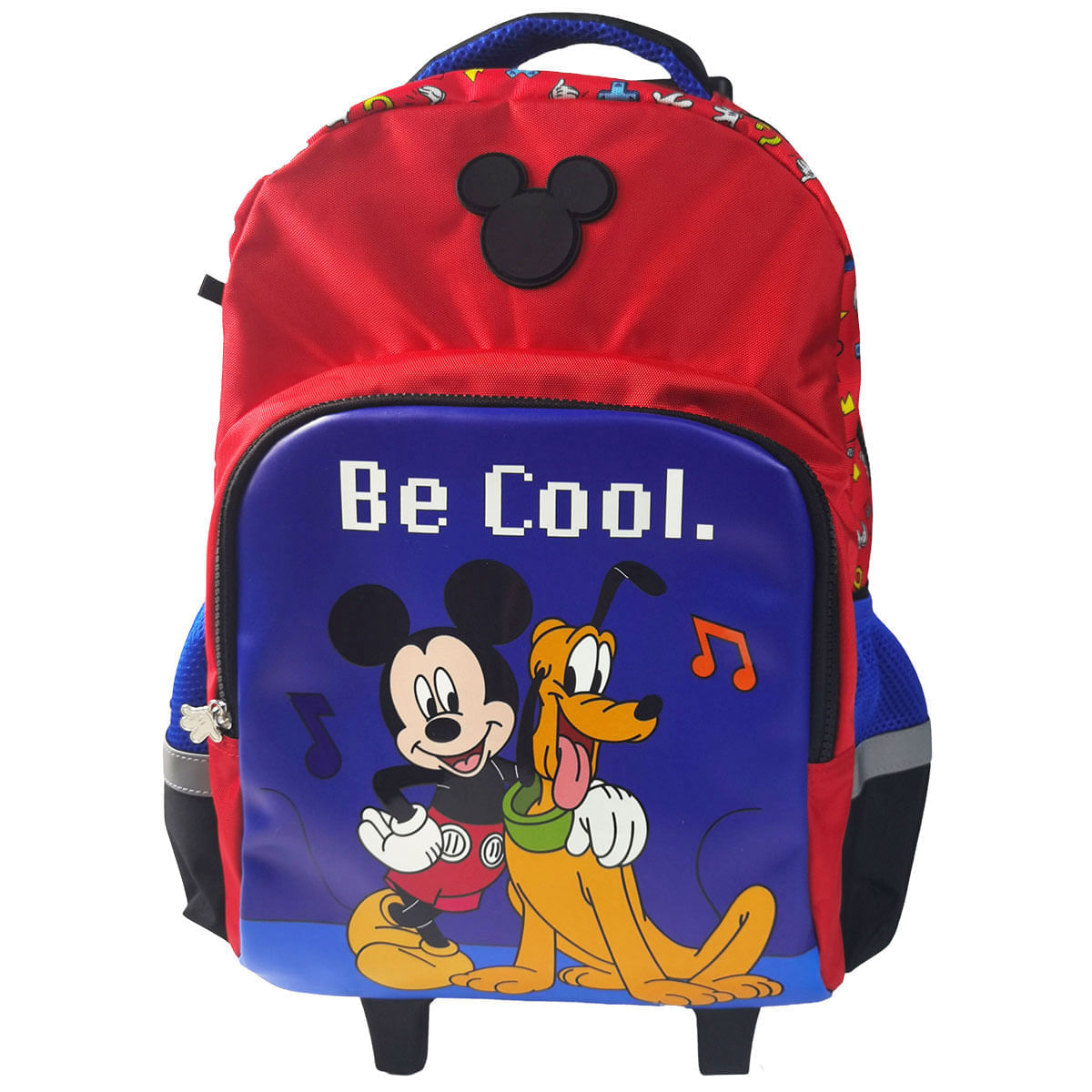 Morral Premium Con Ruedas Grande Mickey Mouse Be Cool