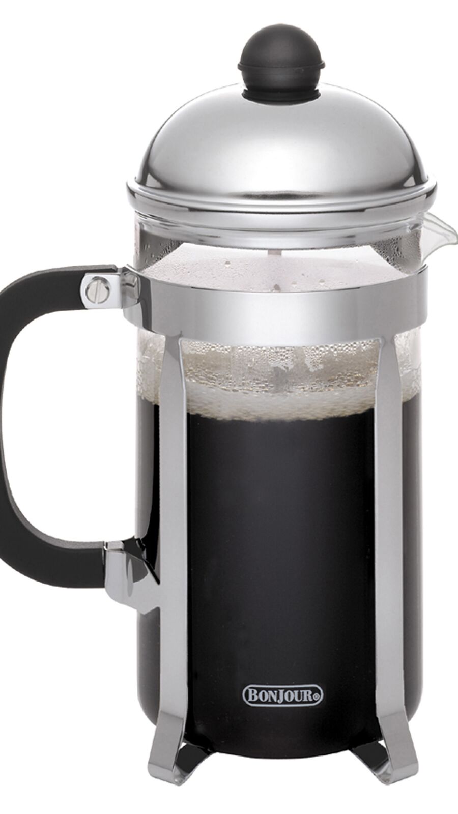 Prensa Francesa 12.7 onzas/ 3 Tazas/ 0.37L, acero inoxidable con jarra de vidrio templado borosilicato. Monet, BonJour.