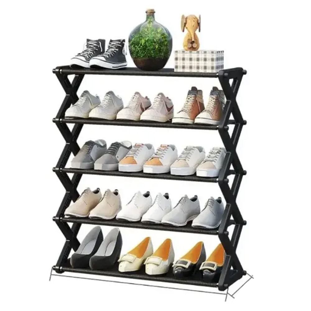 Organizador Zapatos 5 Niveles Forma X Estante Ahorro Espacio Hogar