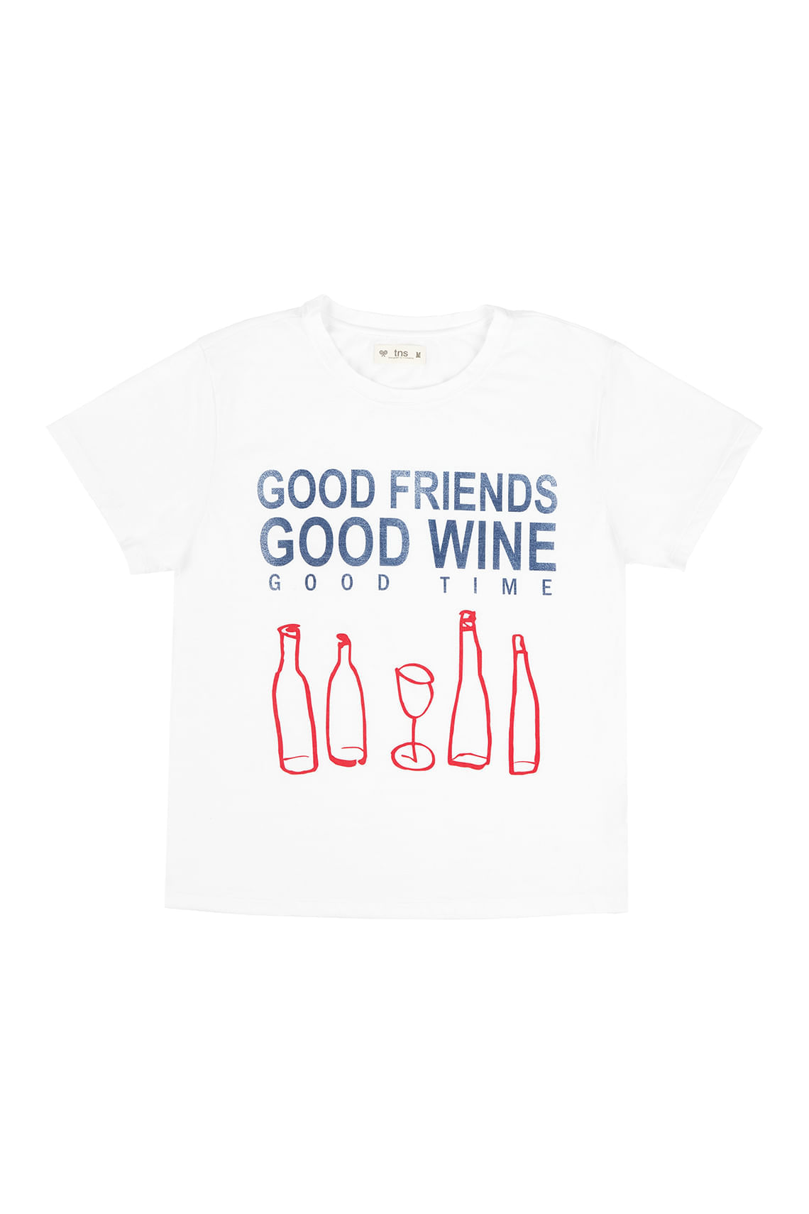 Camiseta blanca estampada para mujer