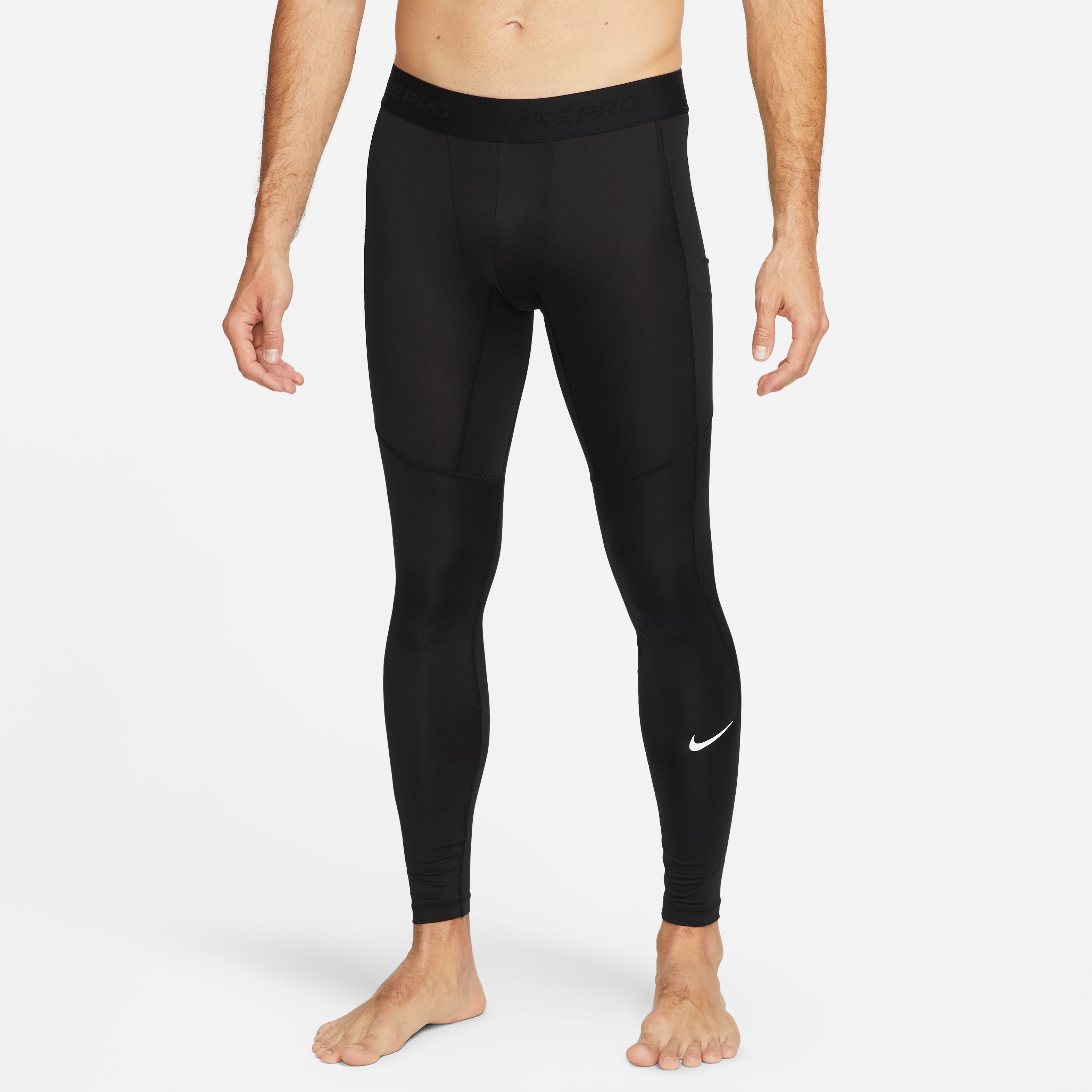 Nike M Np Df Tight Licra blanco de hombre para entrenamiento
