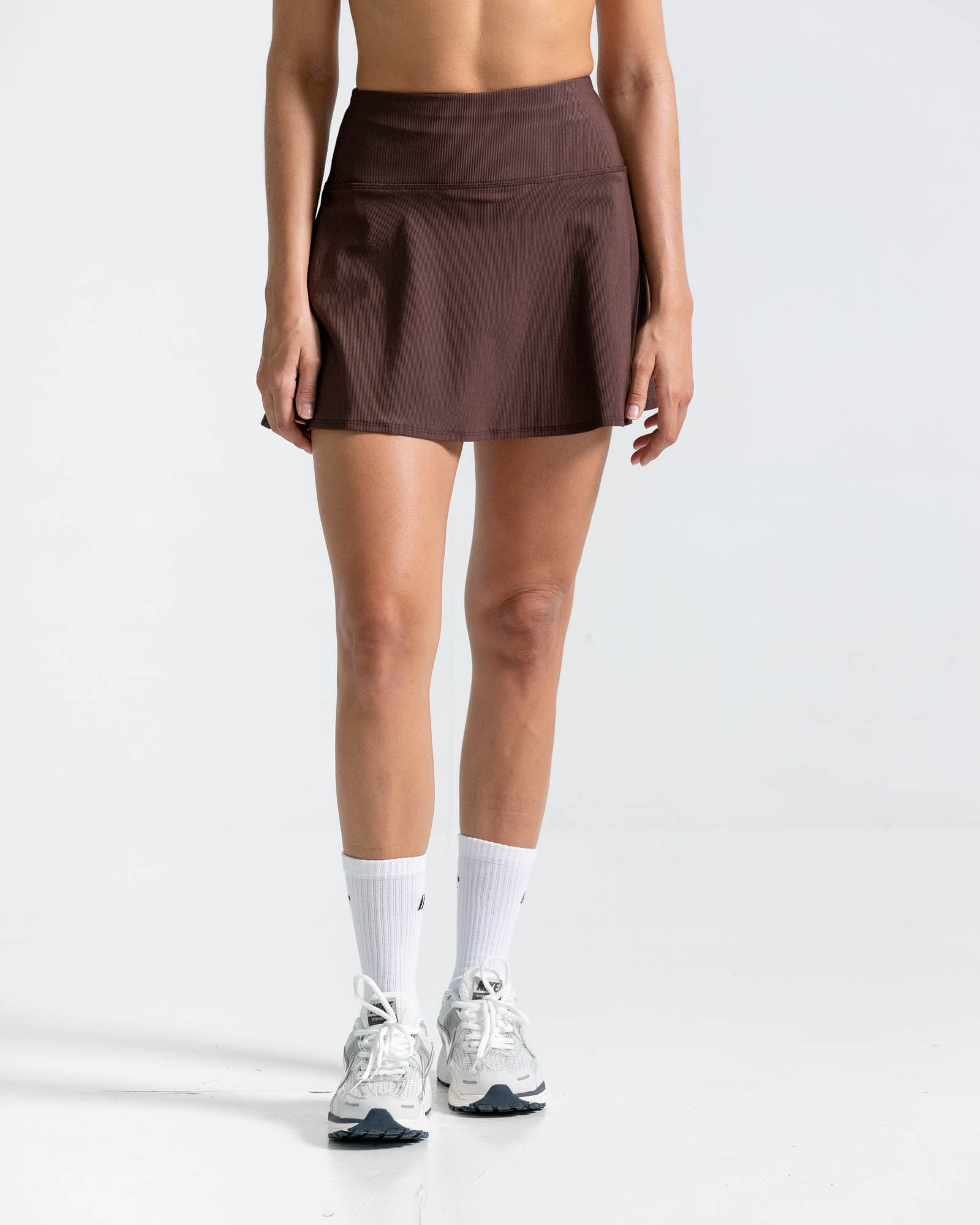 Falda Deportiva,  Color Cafe Para Mujer