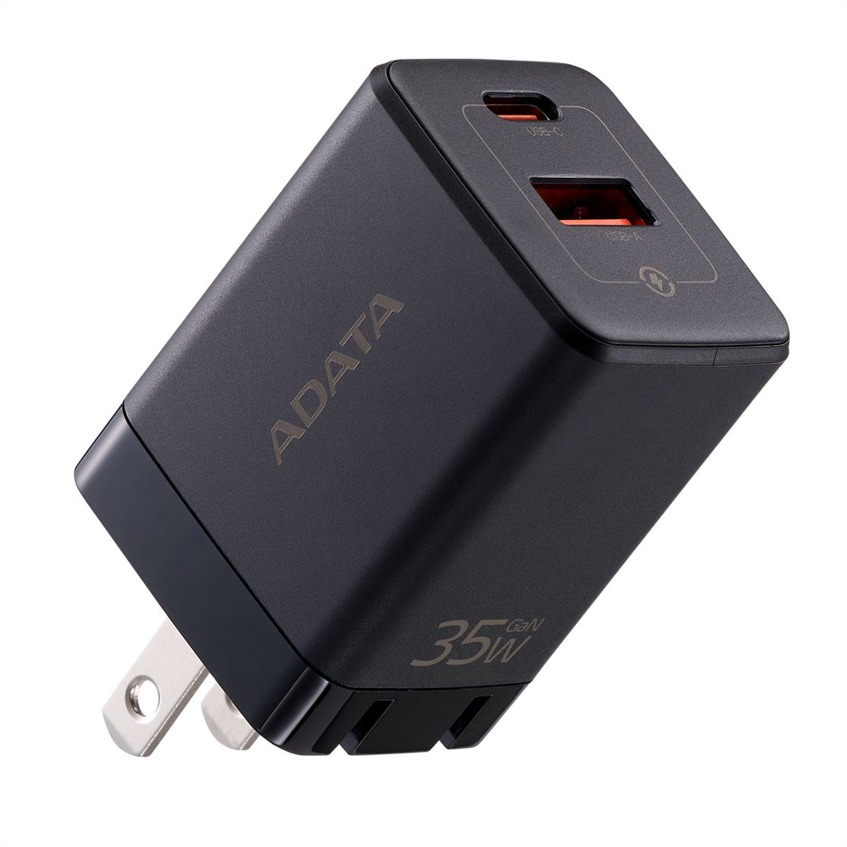 Cargador Rápido Compacto Adata Gan 35w 2en1 USB-A  USB-C Blk