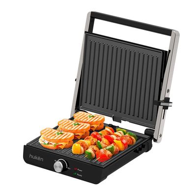 Parrilla Para Panini 4 Rebanadas Acero HUKEN MKPG4V2