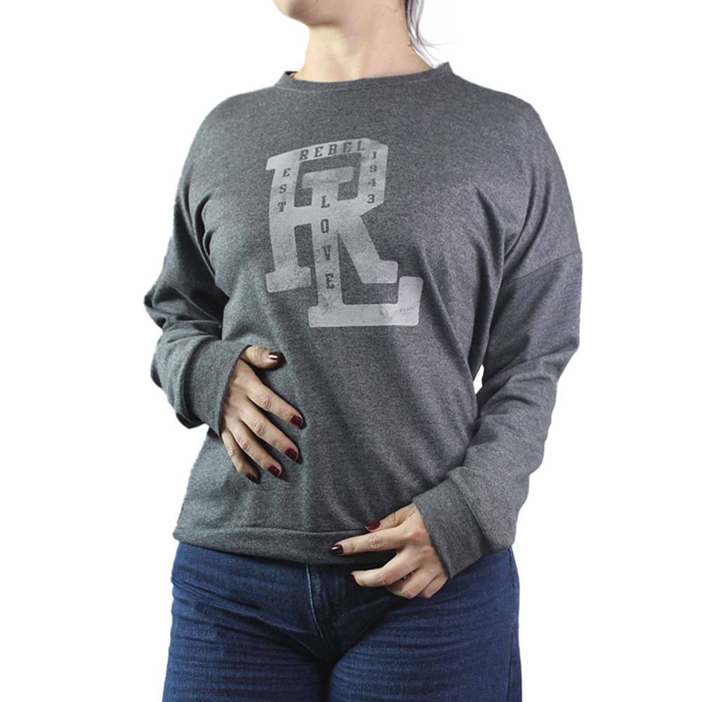 Buzo De Mujer Lec Lee Gris Oscuro