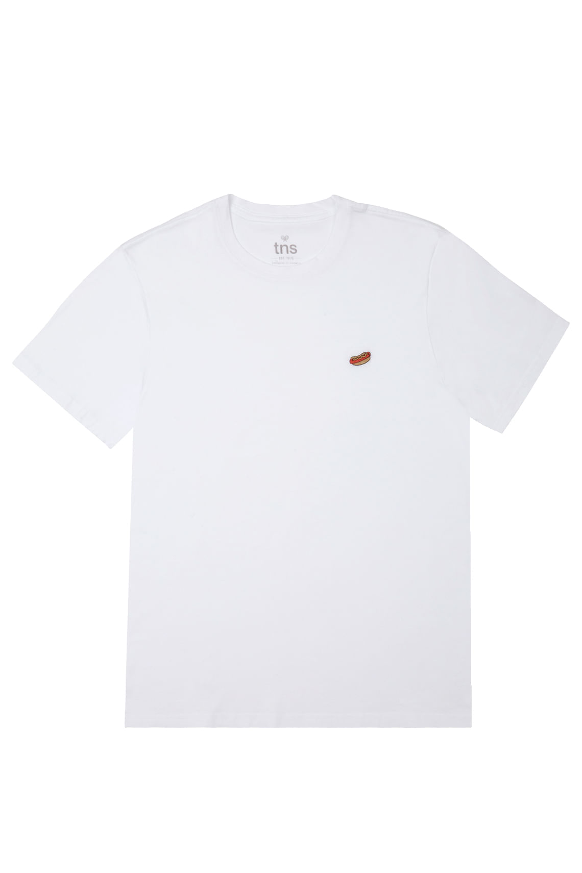 Camiseta con bordado blanca para hombre