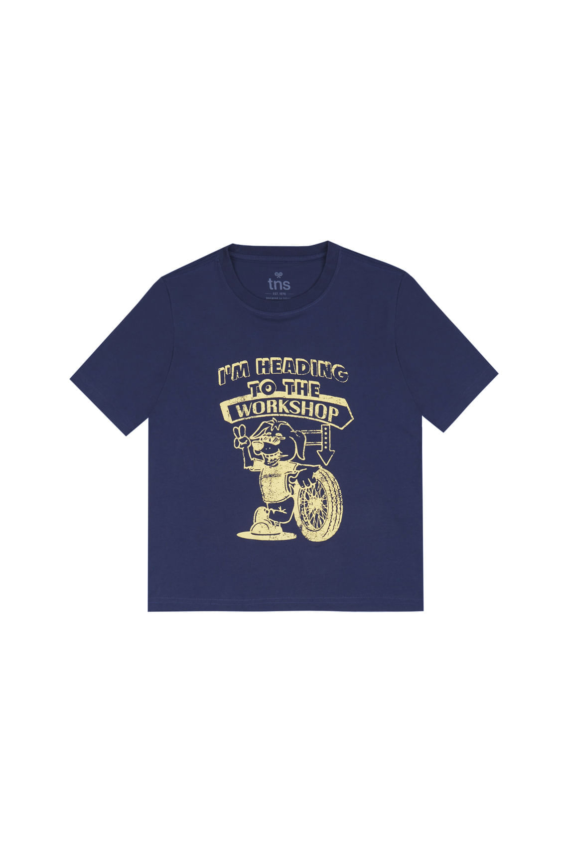 Camiseta azul con estampado para niño