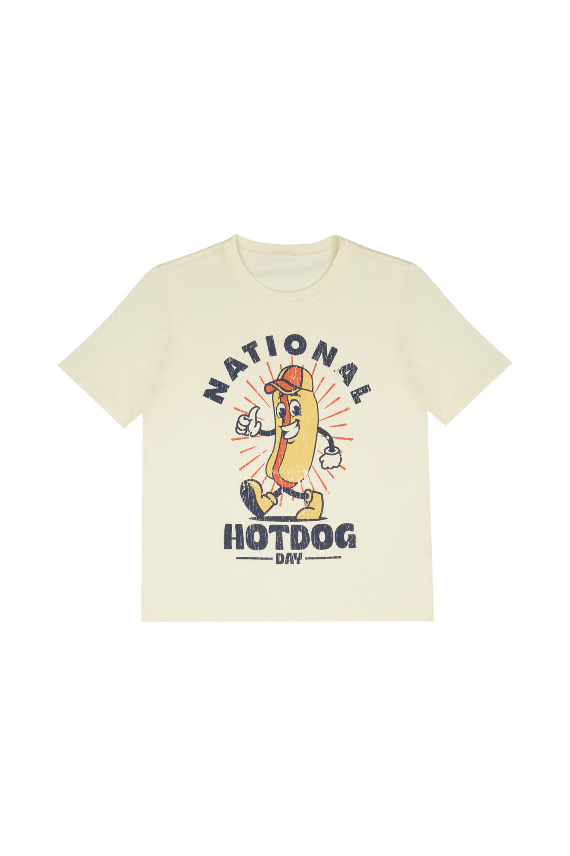 Camiseta crudo con estampado para niño