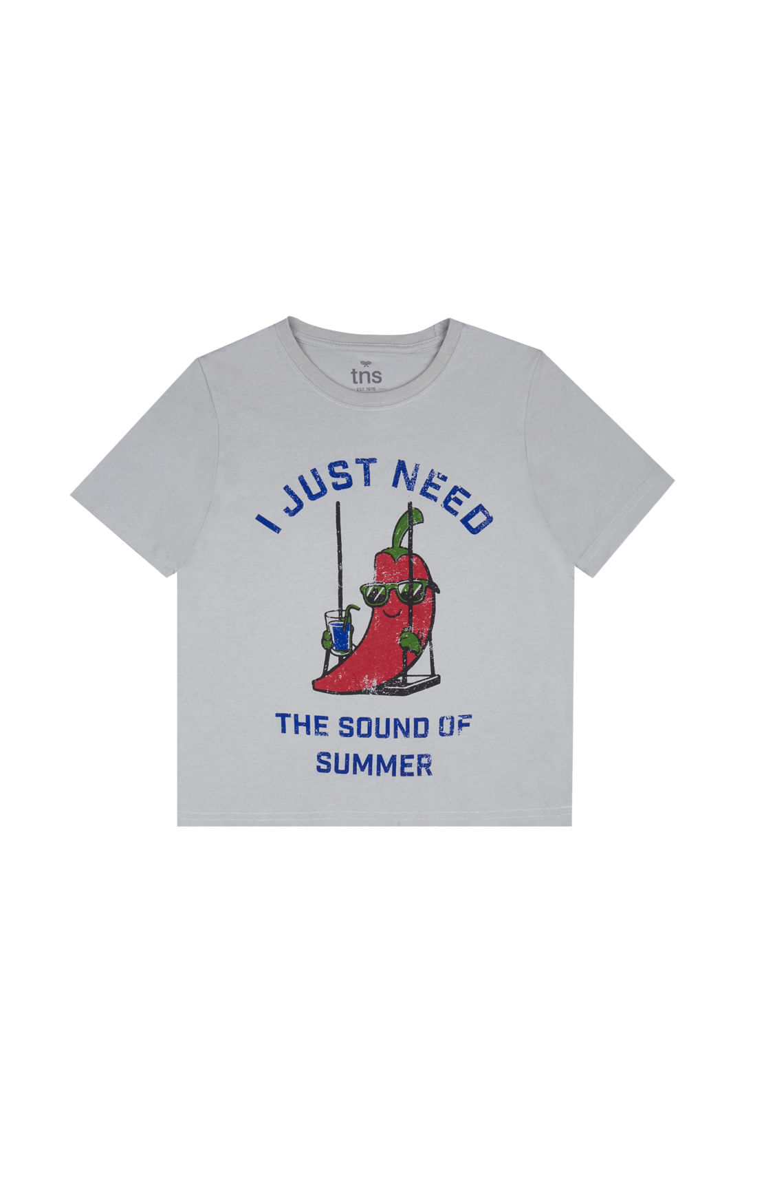 Camiseta gris con estampado para niño