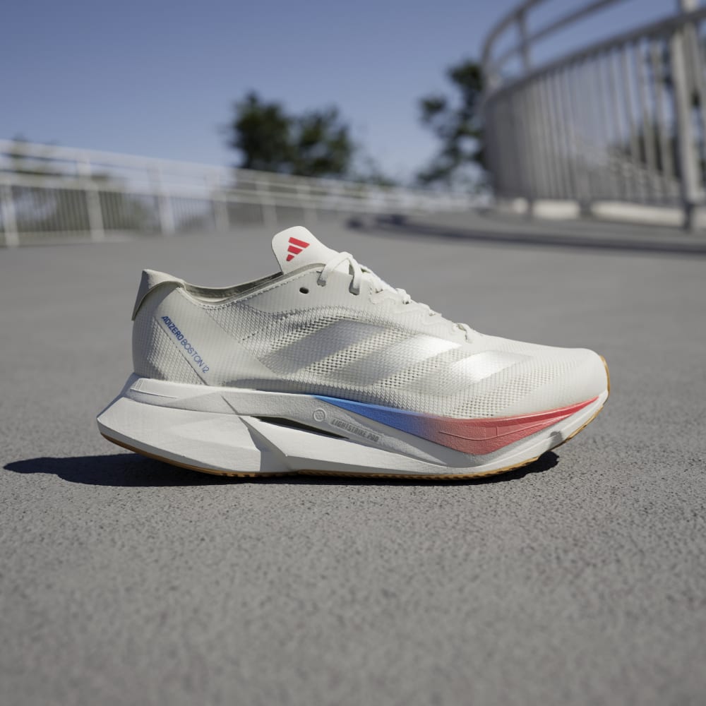 Adidas Adizero Boston 12 W Tenis blanco de mujer para correr