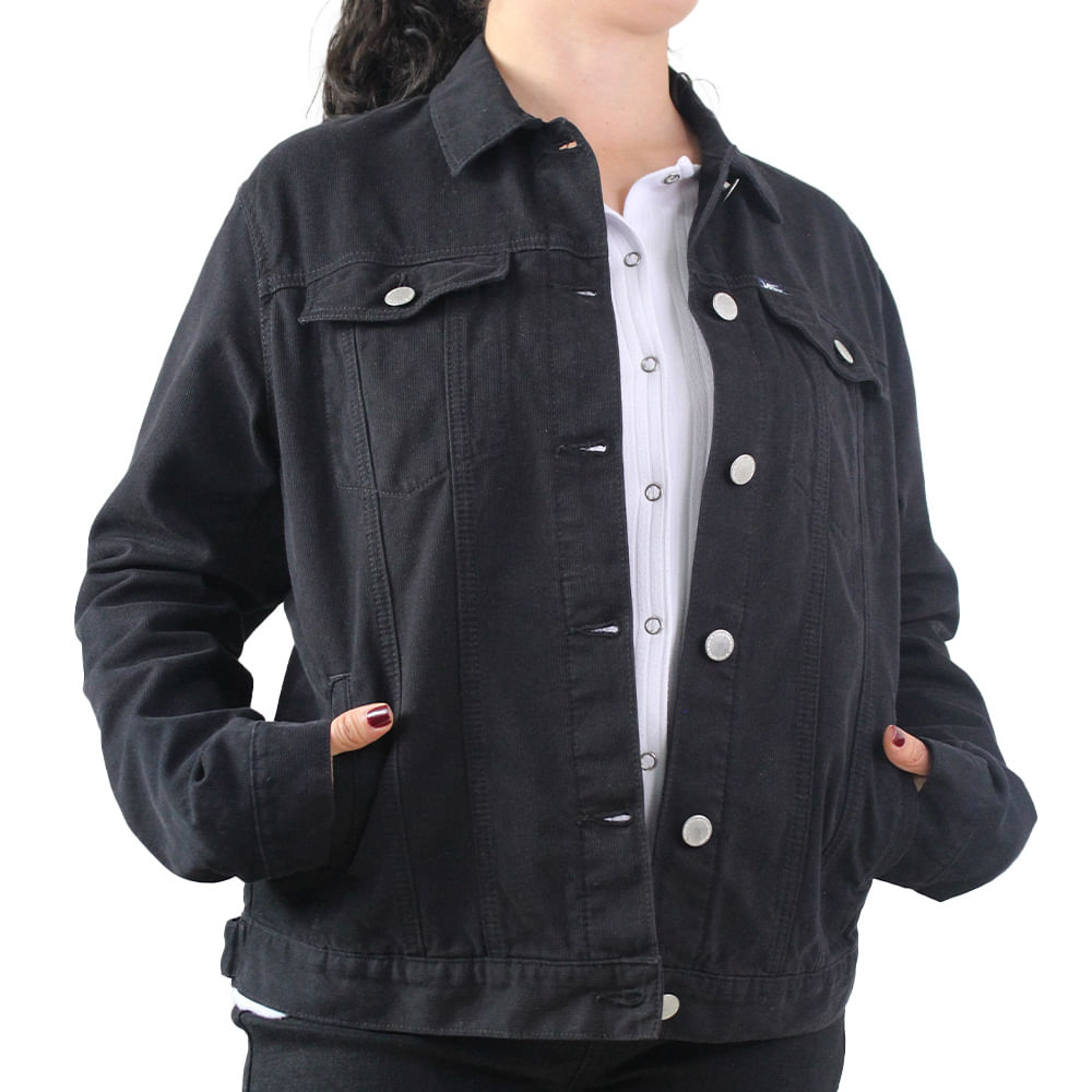 Chaqueta Oversize de Mujer Lec Lee Negra