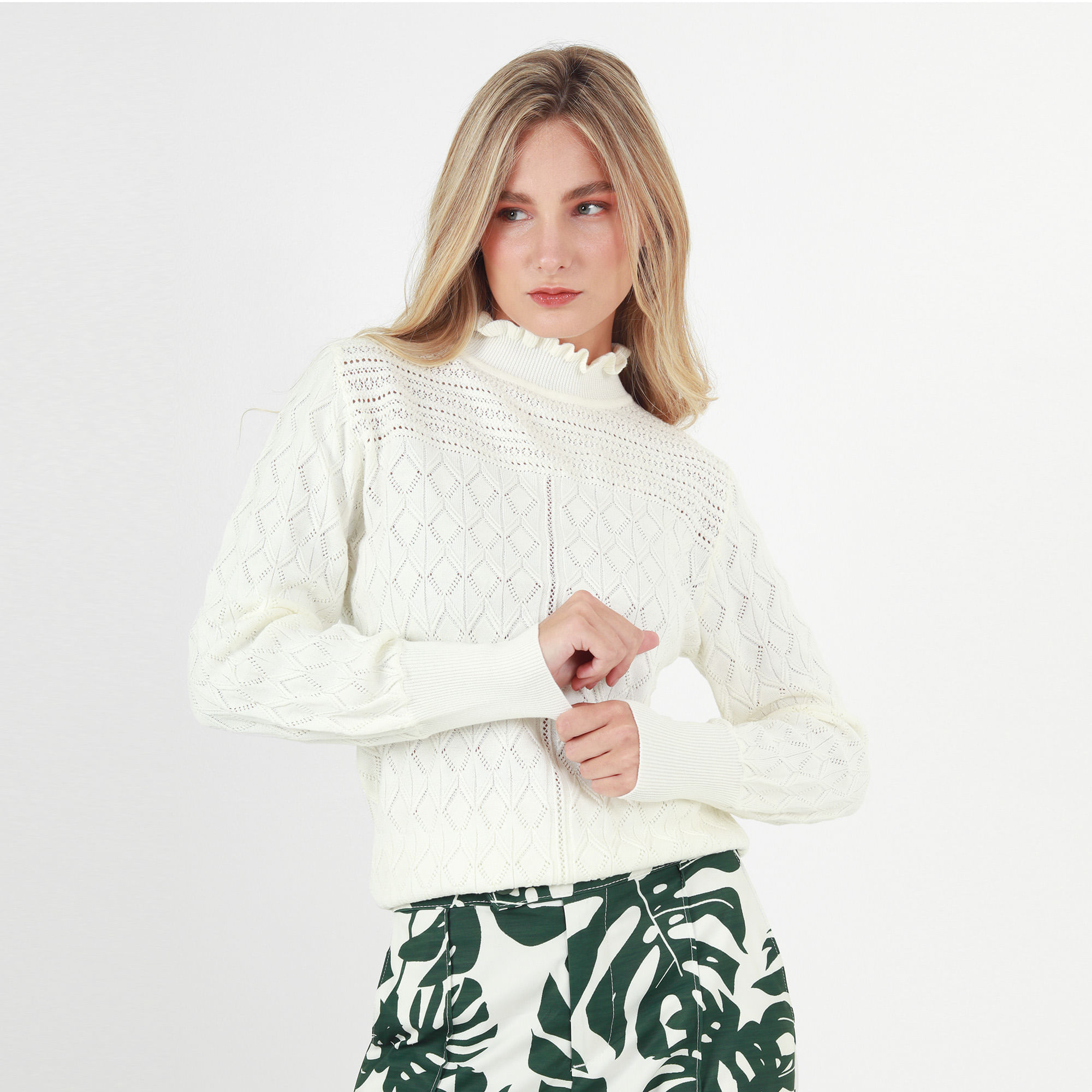 Sweater Cuello Alto Manga Larga