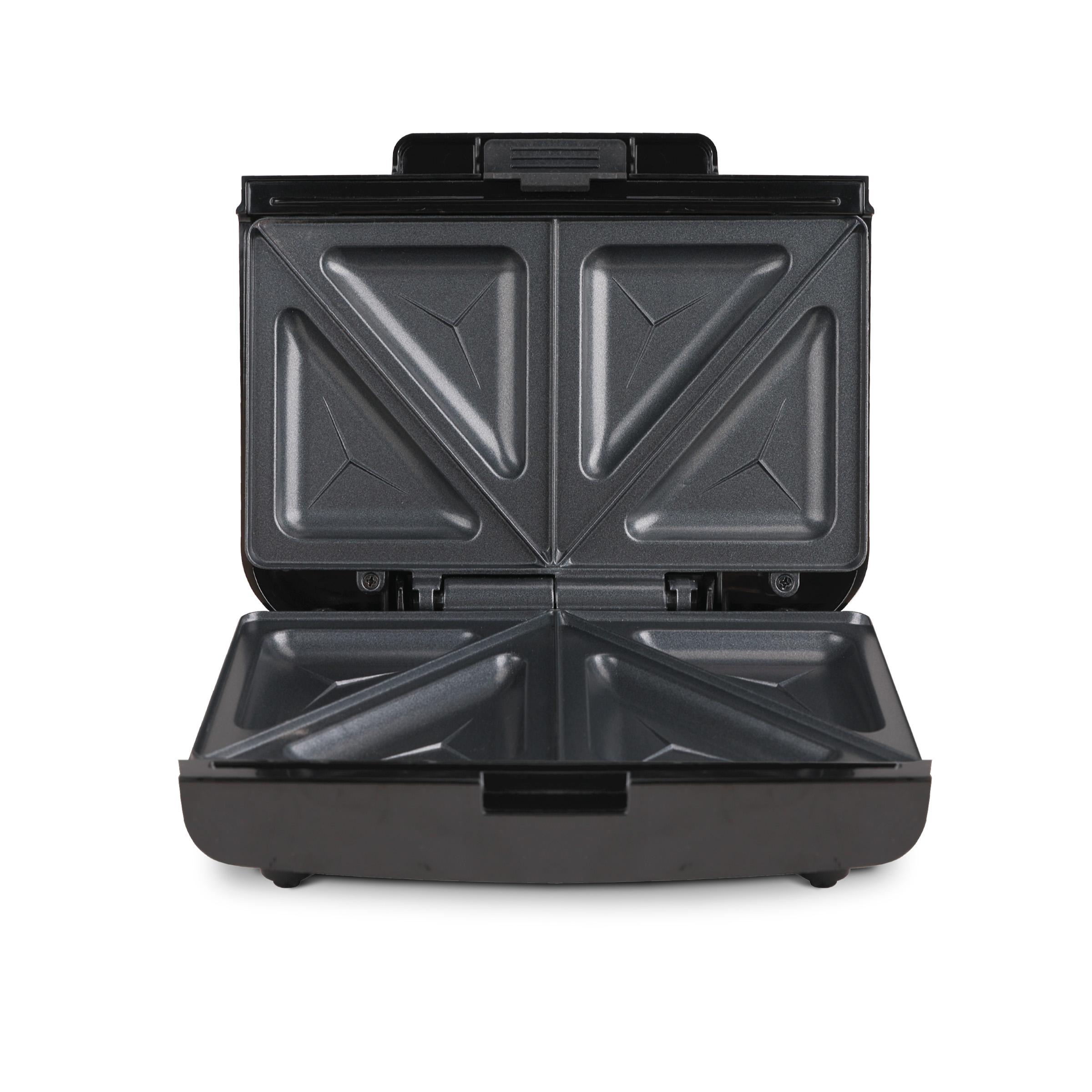 Sanduchera Negro Platos 2 Puestos