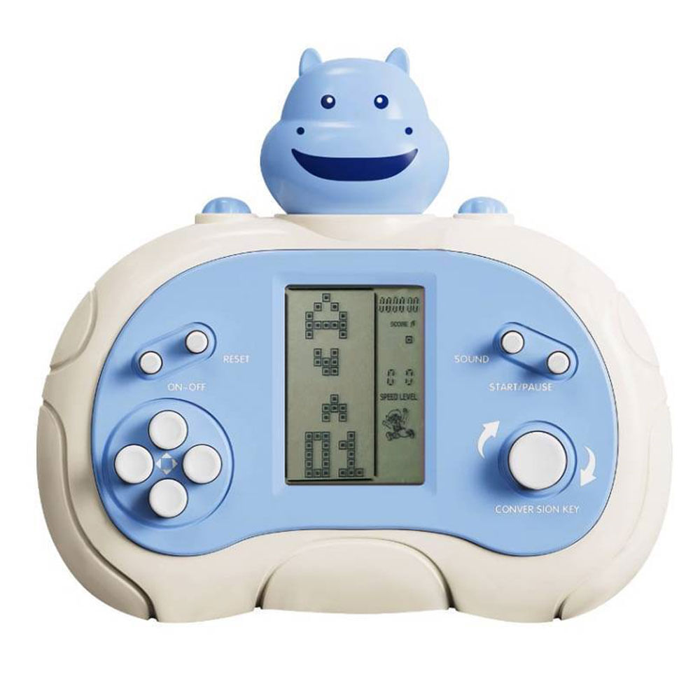 Mini Consola Juego Electronico Tetris Hipopotamo Azul