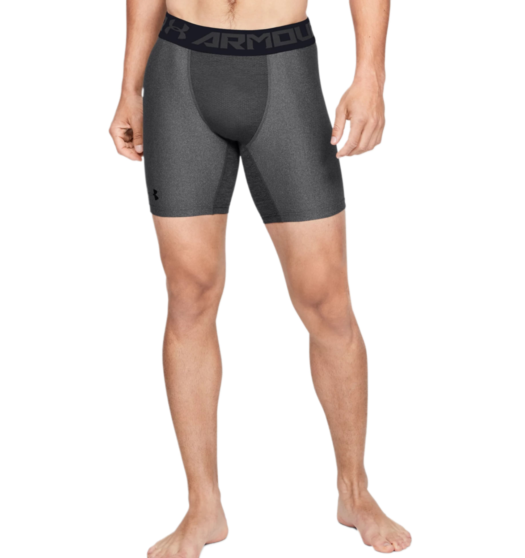 Licra Corta De Compresion Under Armour Heatgear Gris Negro