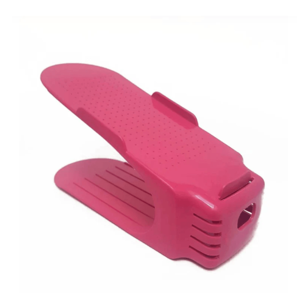 Organizador Zapatos Plastico Ajustable Ahorro Espacio Closet Rosa