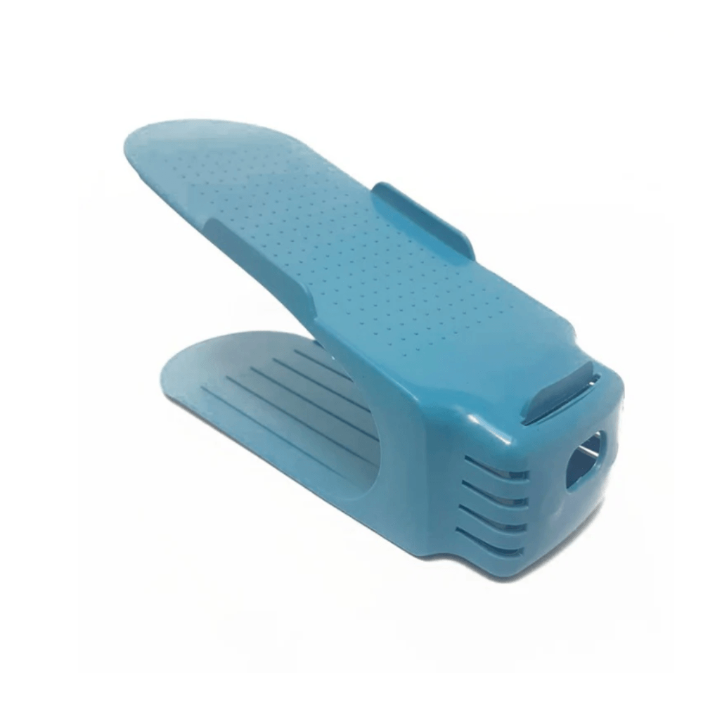 Organizador Zapatos Plastico Ajustable Ahorro Espacio Closet Azul Claro
