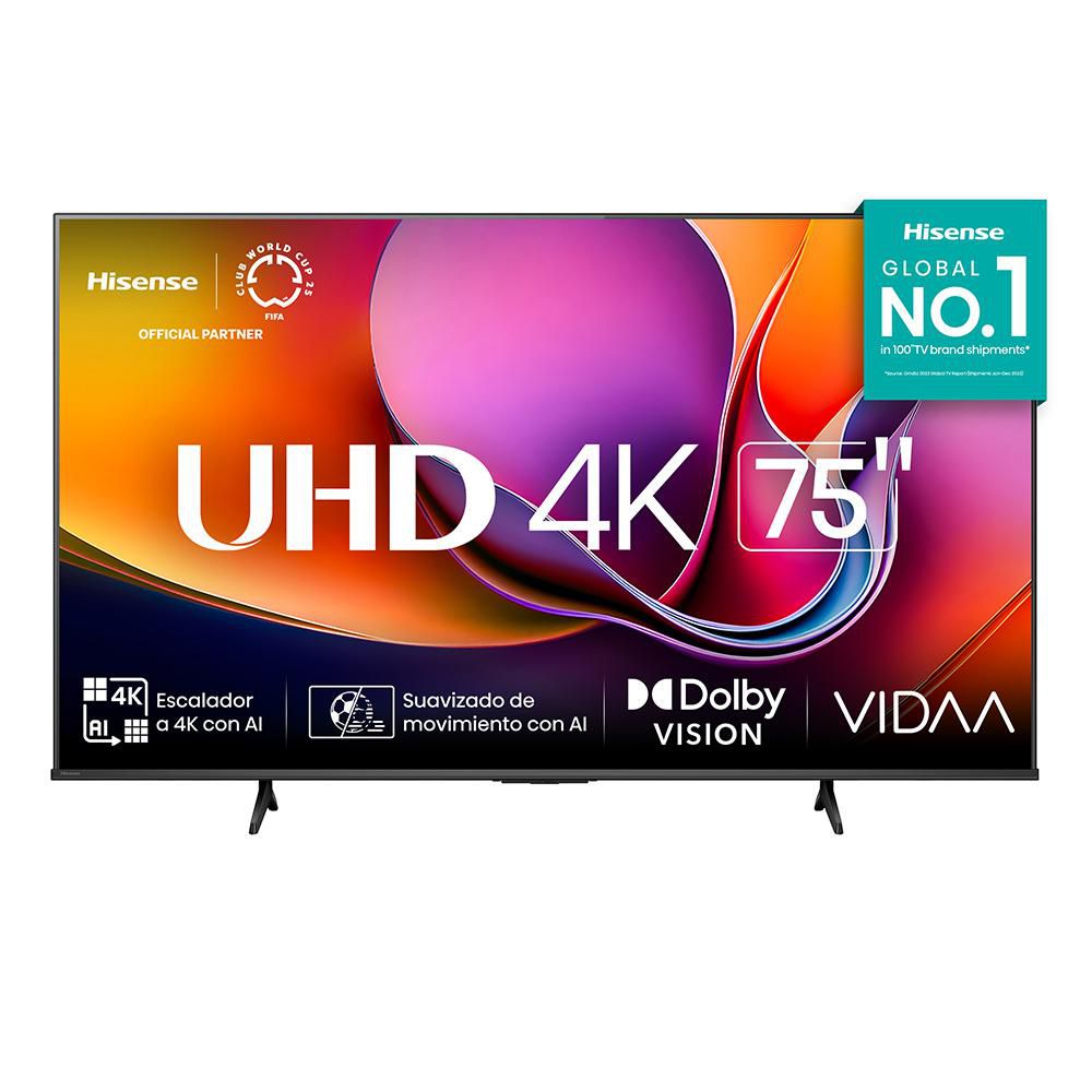 Televisor HISENSE 75 pulgadas LED Uhd4K Smart TV 75A6NV