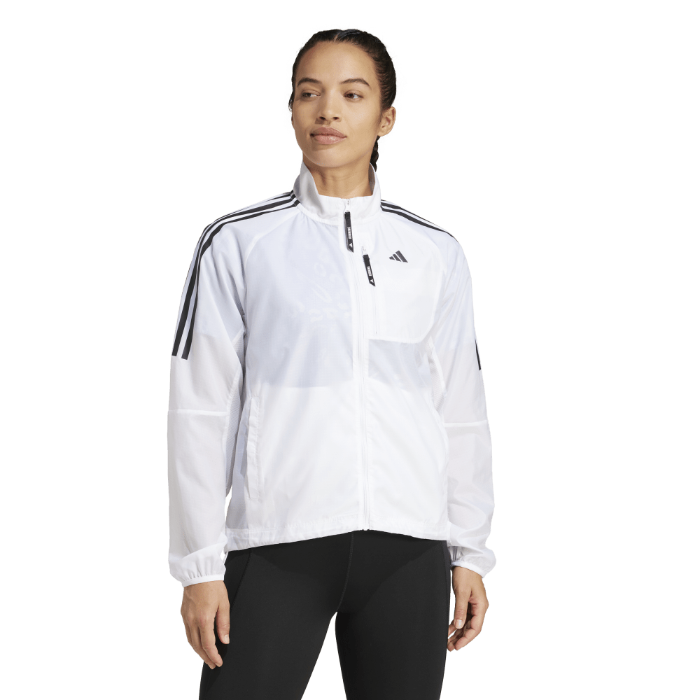 Adidas Otr E Jacket W Chaqueta blanco de mujer para correr