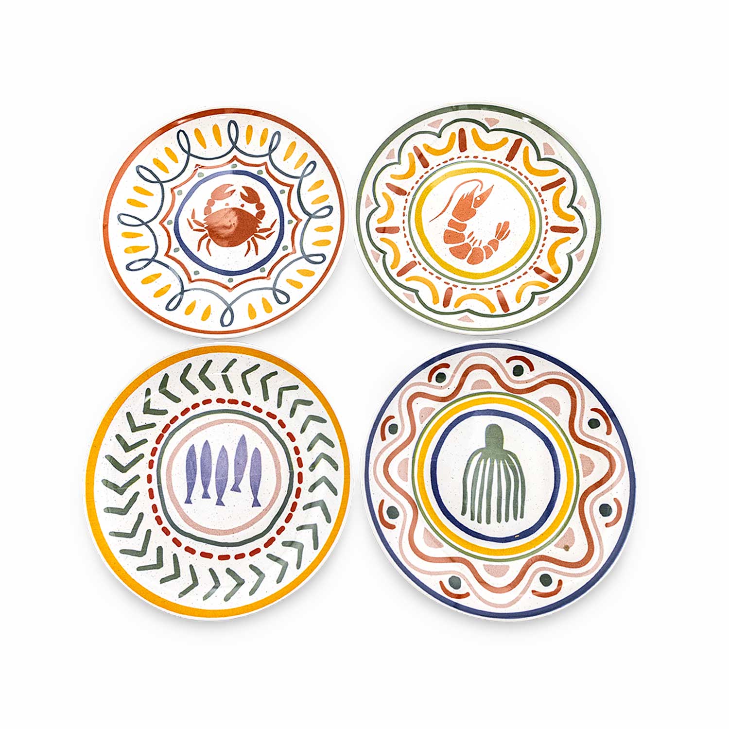 Plato pequeño pesca del día 17cm setx4