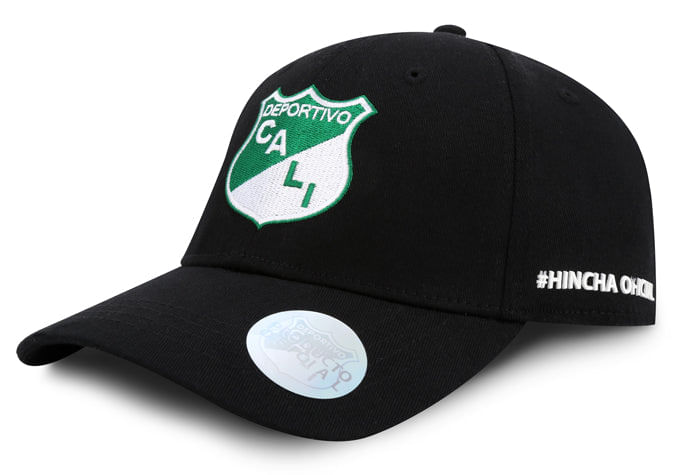 Deportivo Cali Gorra Oficial Negra Cerrada Oc Caps