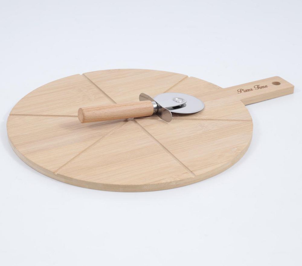 Set Corta Pizza+Tabla En Bambu UNIVERSAL L41460