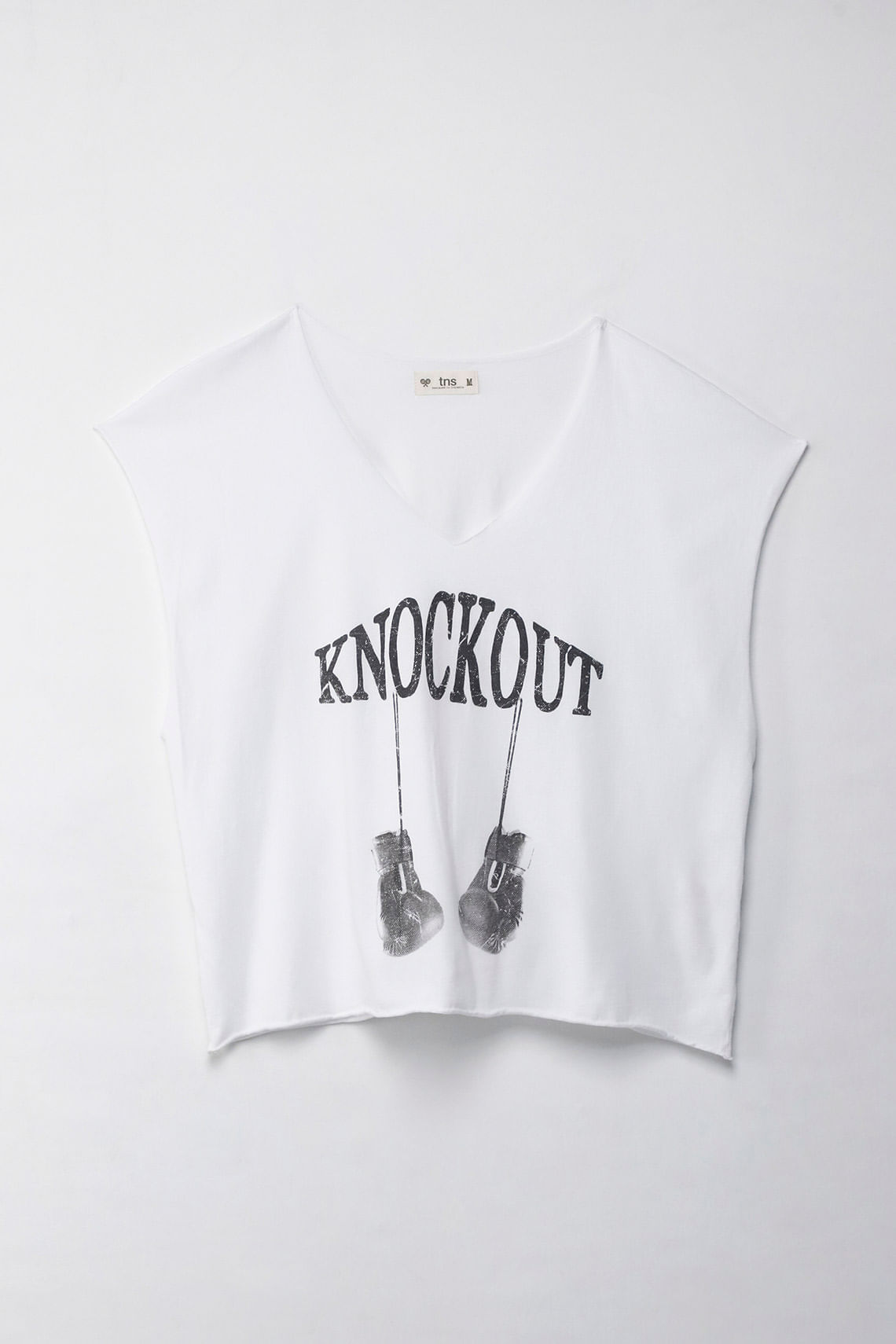 Camiseta Boxy fit amplia blanca para mujer
