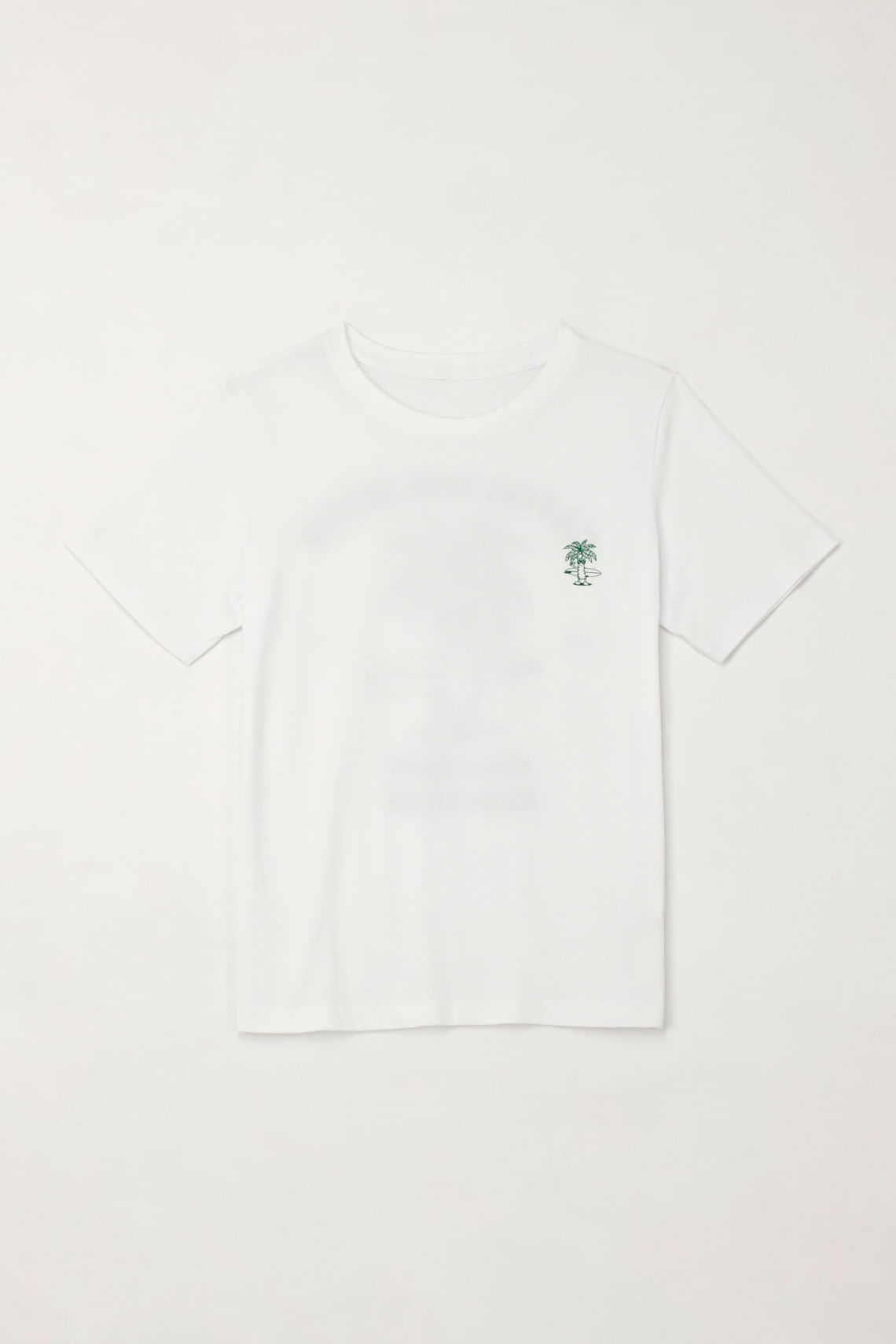 Camiseta básica con estampado blanca para niño