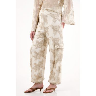 Pantalones jogger bordados para mujer