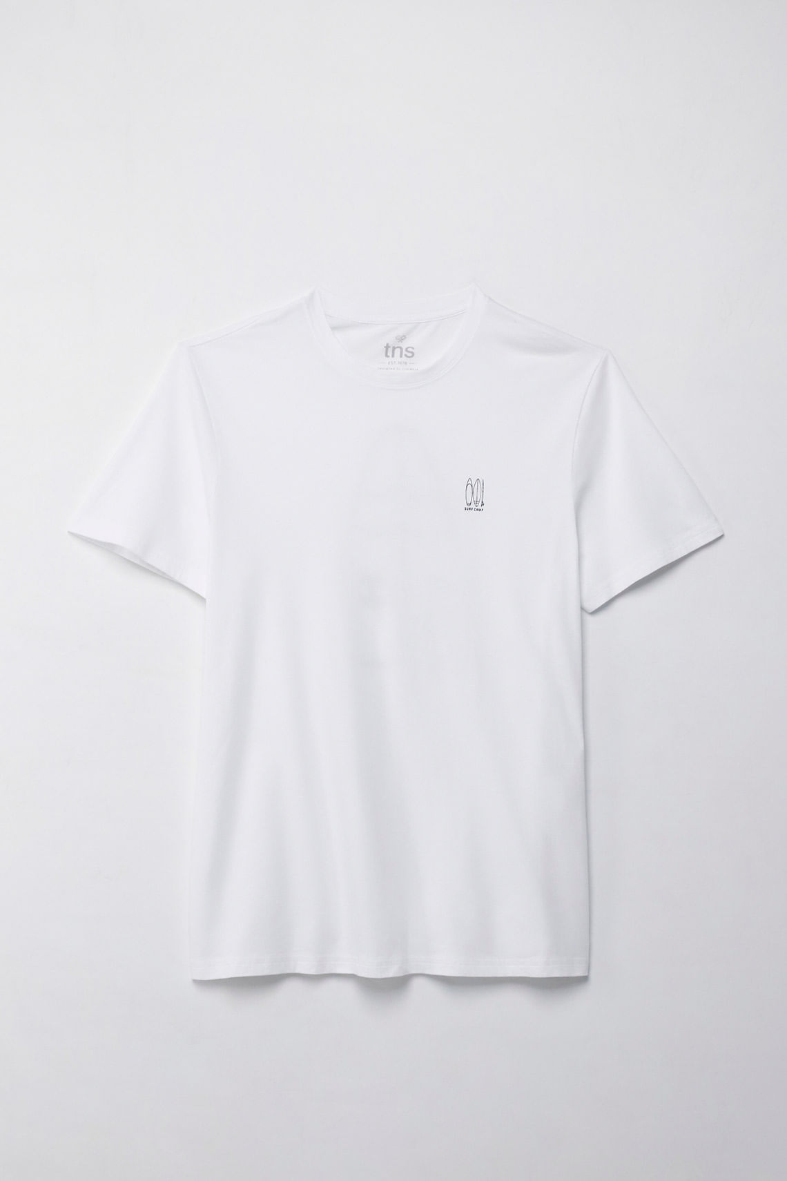 Camiseta manga corta estampada blanca para hombre