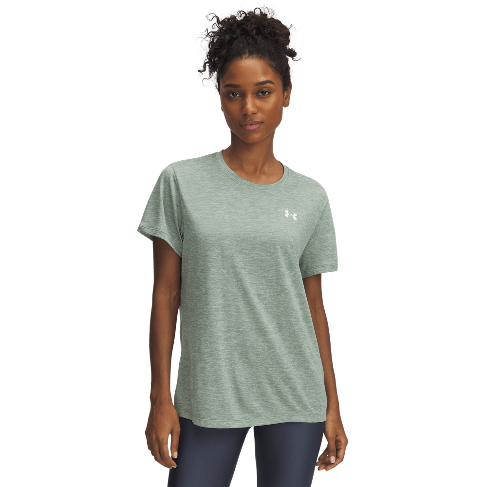 UA H Ssc- Twist Camiseta Manga Corta verde de mujer para entrenamiento