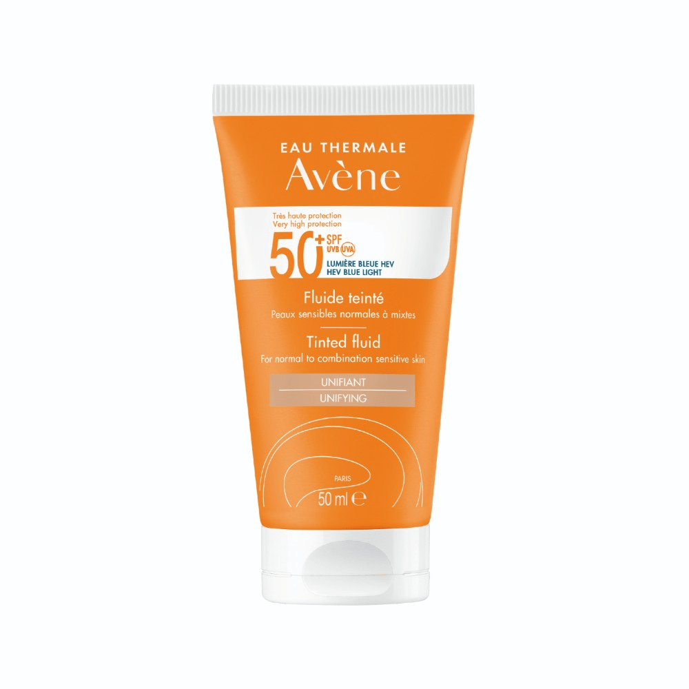 Protector Solar Fluido Con Color Avène Spf 50+ 50 Ml